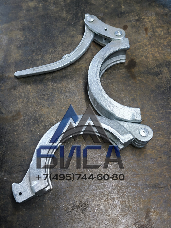 Замок бетоновода рычажный оцинкованный кованный DN150 SK168