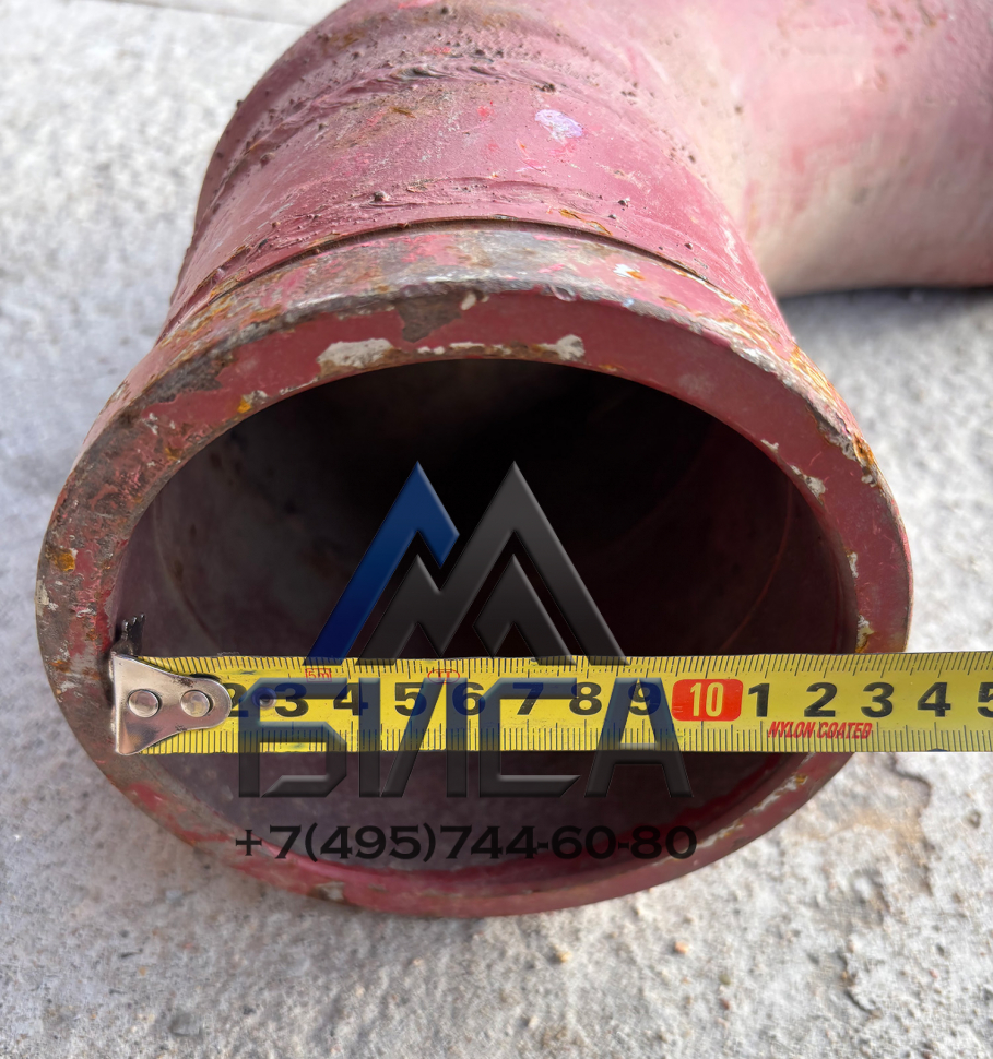 Колено бетоновода DN 125 R275 90° + 100мм SCHWING