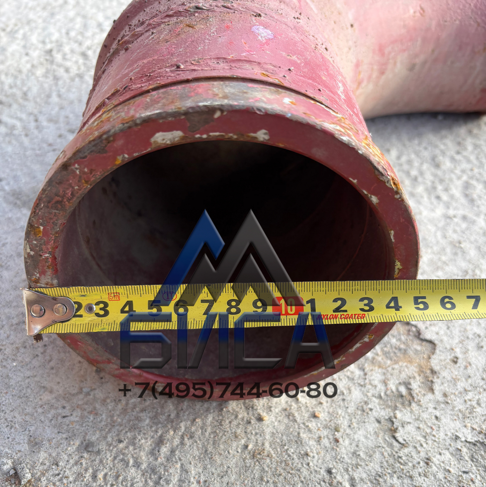 Колено бетоновода DN 125 R275 90° + 100мм SCHWING