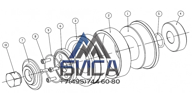 Поршень бетоноподающий DN180 MECBO